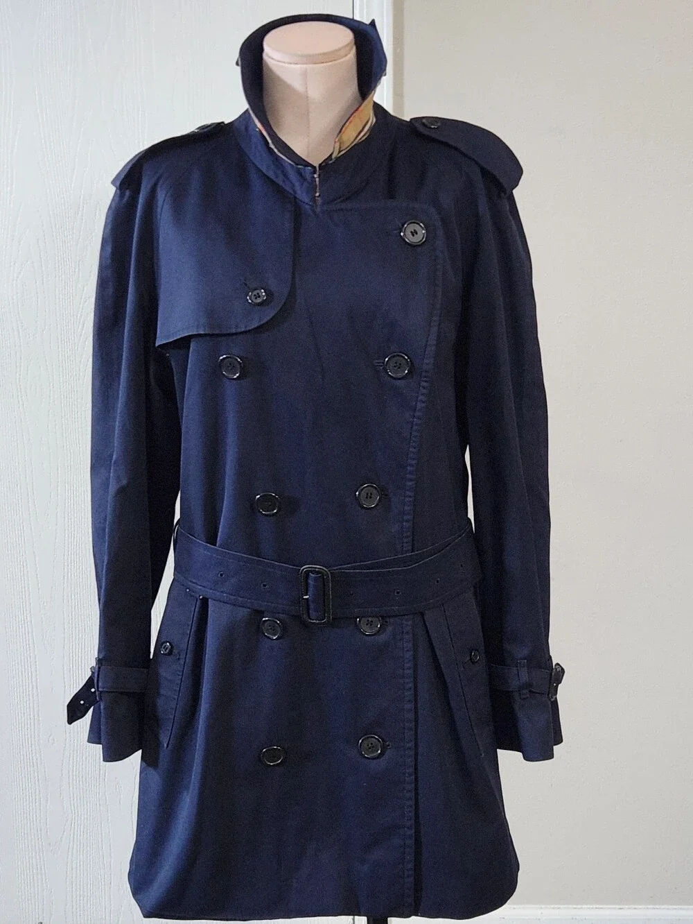 Burberry Classic Double Breasted Trench Coat Iconic Navy - Picture 5 of 16